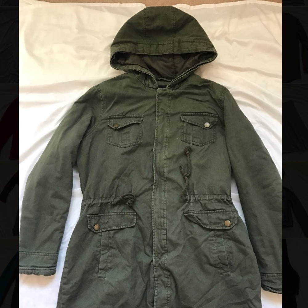 Joe Boxer Army Green Long Winter Jacket
